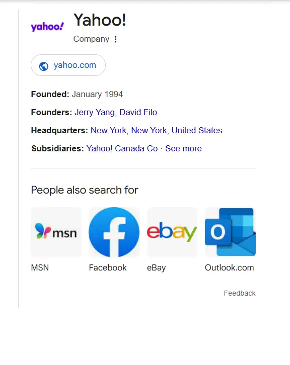 knowledge panel of featured snippet