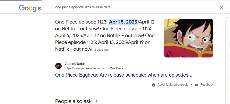 paragraph snippet of featured snippet