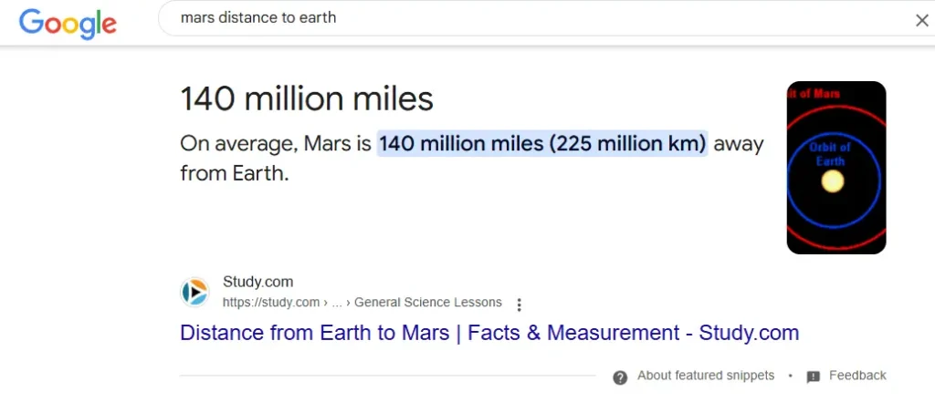 rich snippet of featured snippet